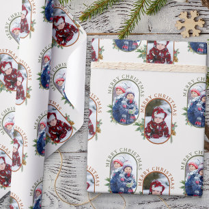 Papier Cadeau Joyeux Noël arrondi Lozenge 2 Photo