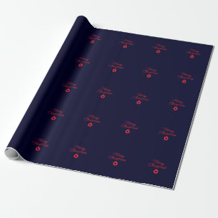 Papier Cadeau Joyeux Noël Black Rock Bleu classique Unique