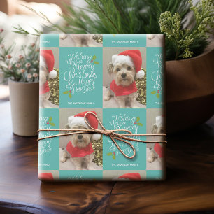 Papier Cadeau Joyeux Noël Bonne Année - 1 Photo Fantaisiste