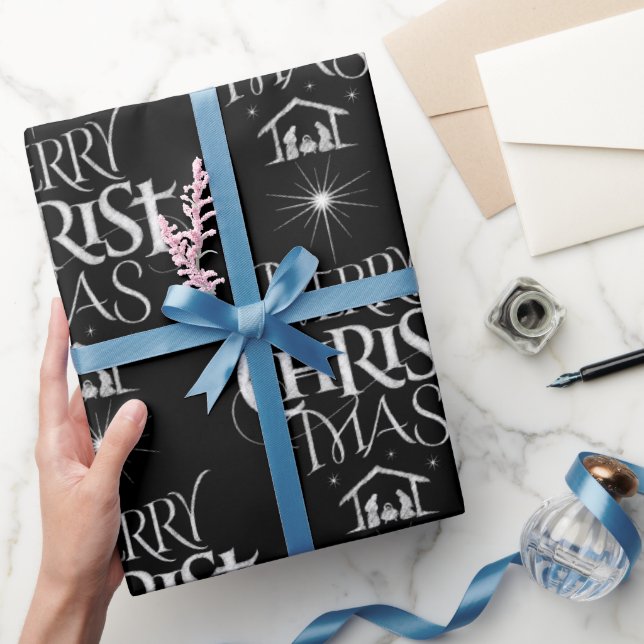 Papier Cadeau Joyeux Noël Christian Nativité Chrit Jésus Dieu (Cadeaux)
