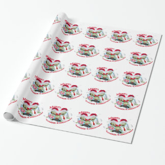 Papier Cadeau Joyeux Noël de famille de zombi