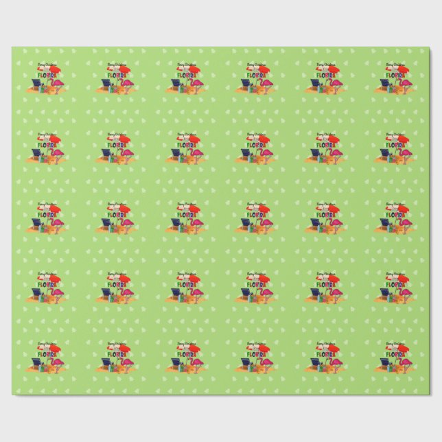 Papier Cadeau Joyeux Noël de Floride (Couture)