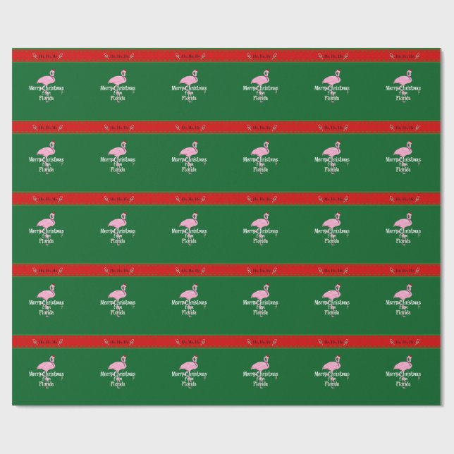 Papier Cadeau Joyeux Noël de Floride (Plat)