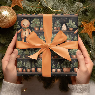 Papier Cadeau Joyeux Noël de l'homme Gingerbread