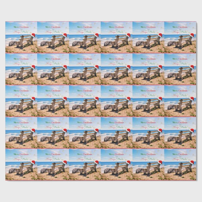 Papier Cadeau Joyeux Noël de Tampa, Floride (Plat)