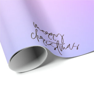 Papier Cadeau Joyeux Noël Dégradé Moderne Ombre Belle