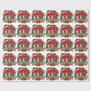 Papier Cadeau Joyeux Noël Dessin de Noël Coloré