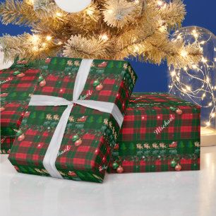 Papier Cadeau Joyeux Noël et Bonne Année ! Motif Écosse