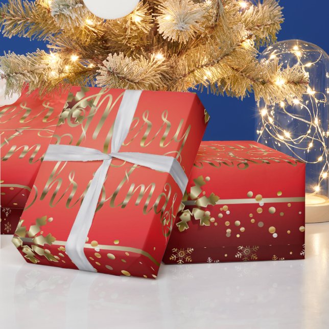 Papier Cadeau Joyeux Noël et Nouvel An ! 20XX Gold Snow Luxury (Vacances)