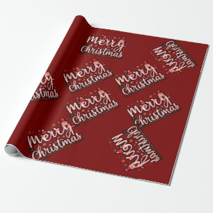 Papier Cadeau "Joyeux Noël : Frosty Elegance Fashion Design"