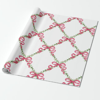 Papier Cadeau Joyeux Noël Gui de Noël