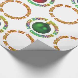 Papier Cadeau Joyeux Noël Joyeuses Joyeuses Vacances Nos Premier