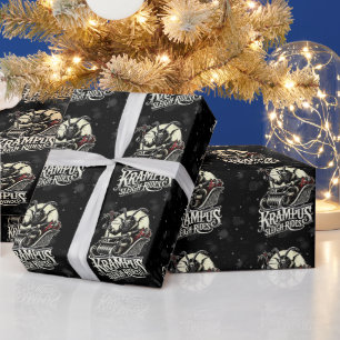 Papier Cadeau Joyeux Noël Krampus Randonnées en traîneau de Kram