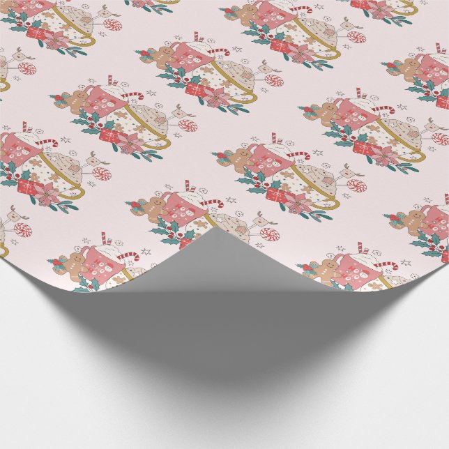 Papier Cadeau Joyeux Noël mignon (Coin)