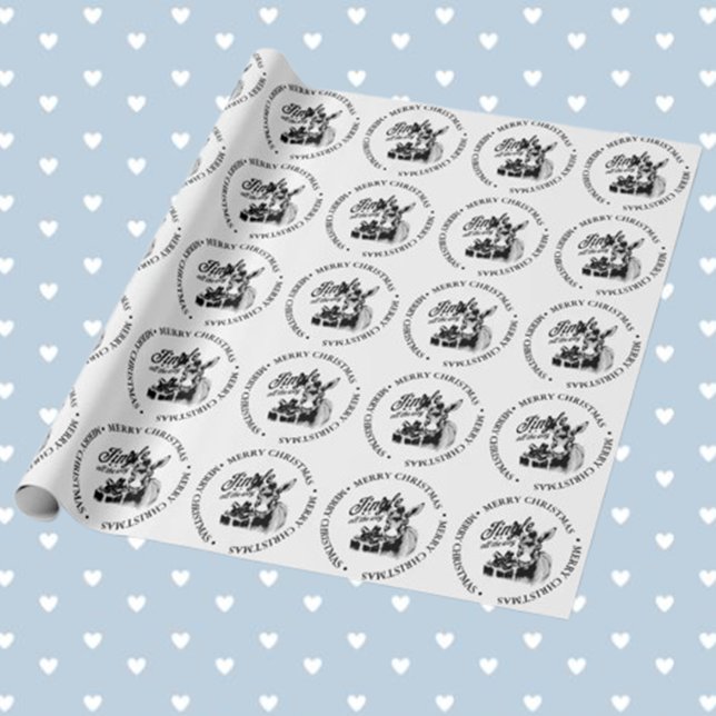 Papier Cadeau Joyeux Noël Pays Donkey thème (Wrap your gifts with love using our Merry Christmas Country Donkey theme wrapping paper)