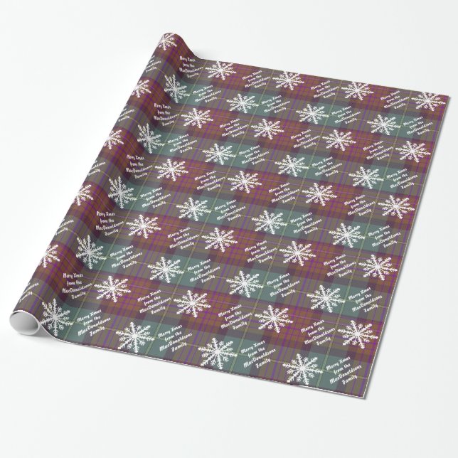 Papier Cadeau Joyeux Noël personnalisé plaid (Déroulé)