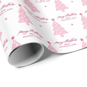 Papier Cadeau Joyeux Noël personnalisées Arbres & Etoiles Vacanc