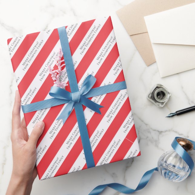 Papier Cadeau Joyeux Noël Photo Texte personnalisé Sucre de cann (Cadeaux)