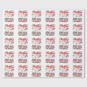 Papier Cadeau Joyeux Noël Que toutes vos dents soient blanches
