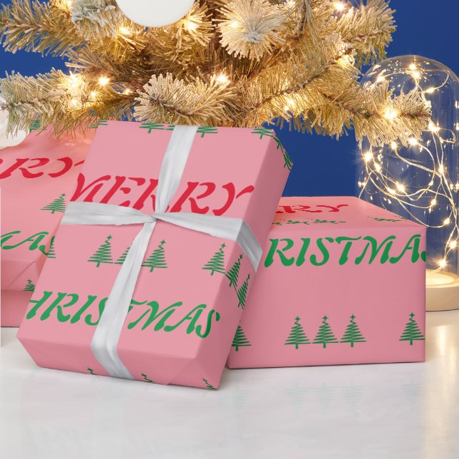 Papier Cadeau Joyeux Noël Vacances Élégant (Vacances)
