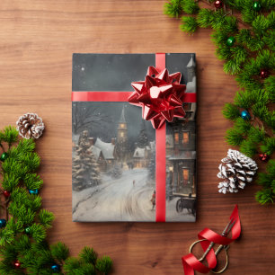 Papier Cadeau Joyeux Noël vintage