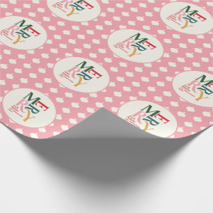 Papier Cadeau Joyeux Noël vintage et lumineux