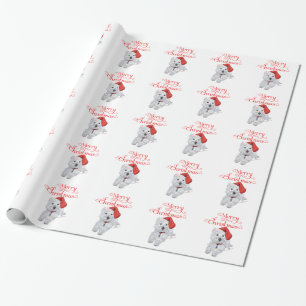 Papier Cadeau Joyeux Noël Westie