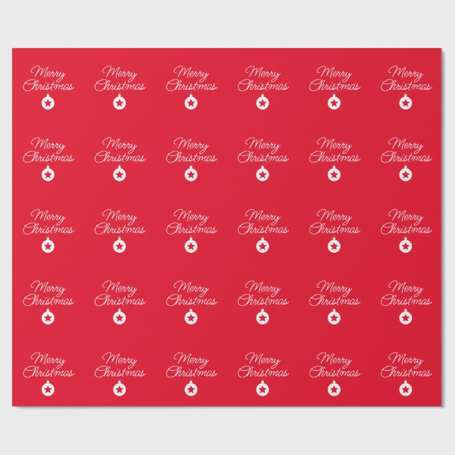 Papier Cadeau Joyeux Nouvel An Joyeux Noël Période des Fêtes (Plat)