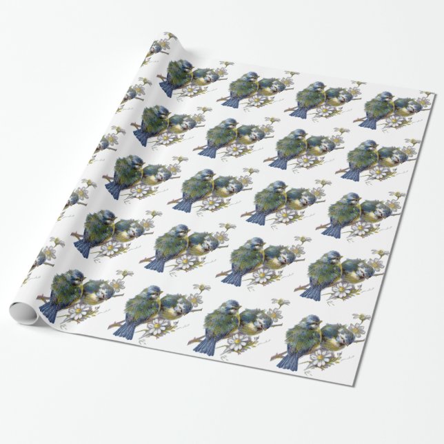 Papier Cadeau Joyeux oiseaux Vintages (Déroulé)
