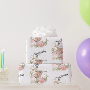 Papier Cadeau Joyeux papier d'emballage Ballet d'anniversaire