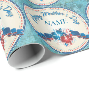 Papier Cadeau Joyeux papier d'enveloppement de la fête des mères