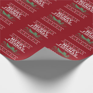 Papier Cadeau Joyeux Pêche Pêche laide Sweat de Noël