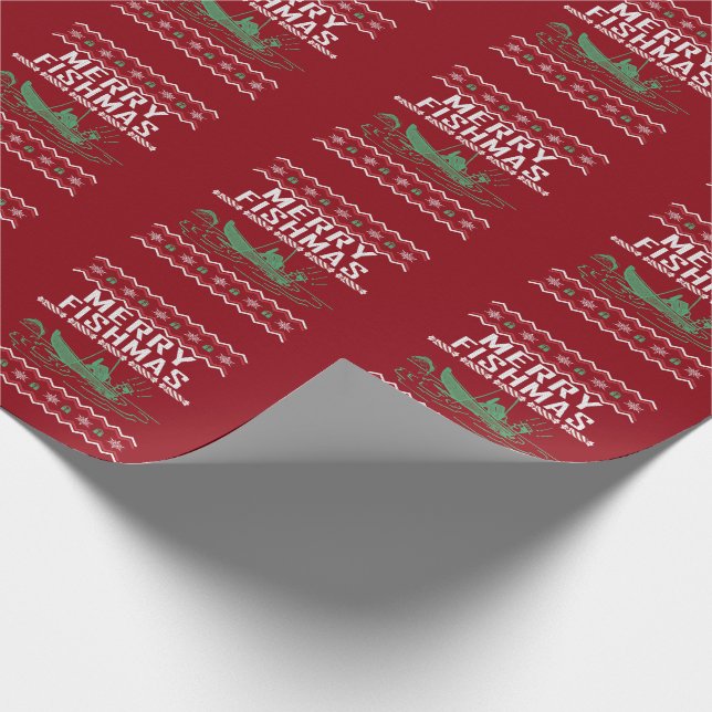 Papier Cadeau Joyeux Pêche Pêche laide Sweat de Noël (Coin)