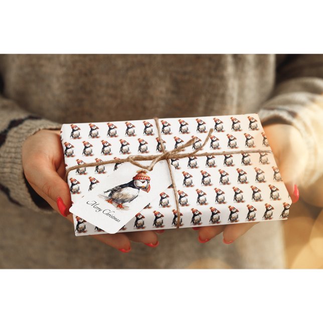 Papier Cadeau Joyeux Puffin (Créateur téléchargé)