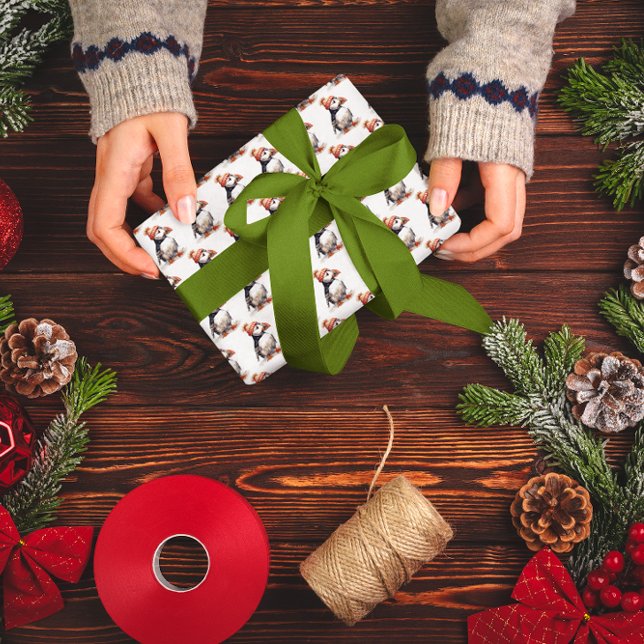Papier Cadeau Joyeux Puffin (Créateur téléchargé)