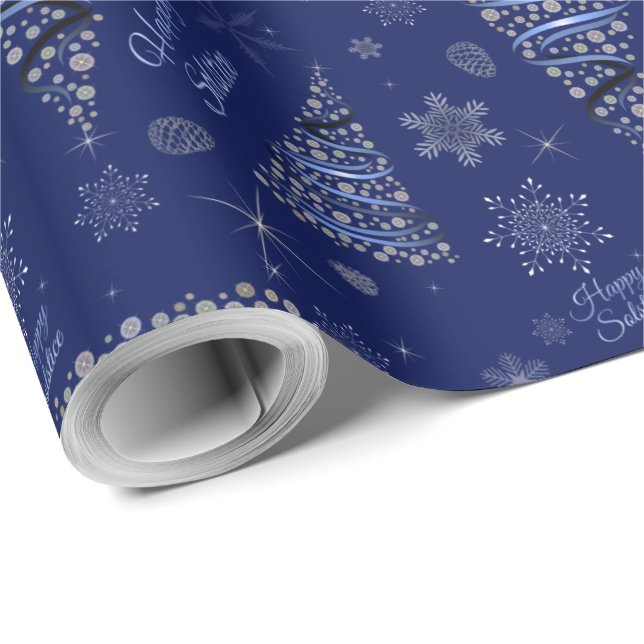 Papier Cadeau Joyeux solstice (Coin rond)