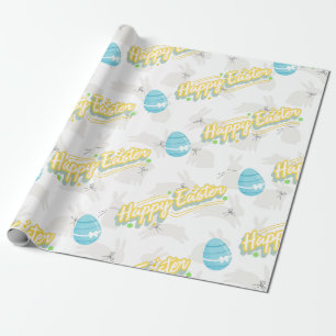 Papier Cadeau Joyeux voeux de Pâques