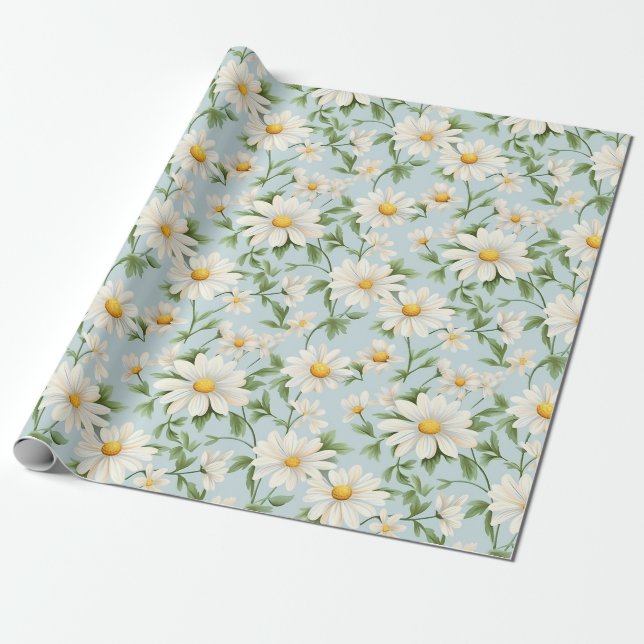 Papier Cadeau Joyful Daisy Meadow for Bright Celebrations (Déroulé)