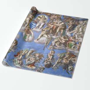 Papier Cadeau Jugement Dernier De La Chapelle Sixtine Par Michel