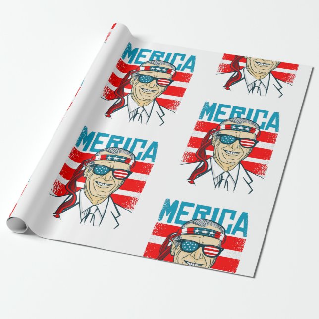 Papier Cadeau july 4président biden merica (Déroulé)
