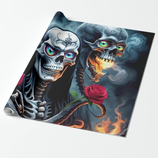 Papier Cadeau Jusqu'à la mort, au-delà de l'éternité.  (Déroulé)