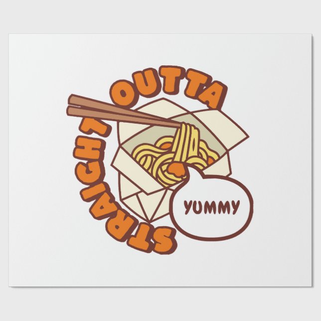 Papier Cadeau Juste En Dehors De Yummy Ramen nouilles (Plat)