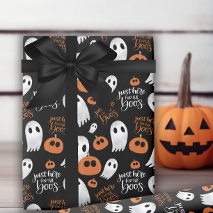 Papier Cadeau Juste Ici Pour La Cute Boos Et Festive Halloween