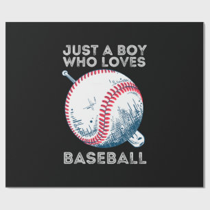 Papier Cadeau Juste un garçon qui aime le baseball