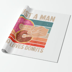 Papier Cadeau Juste un homme qui aime les donuts 2 dans le peti