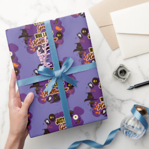 Papier Cadeau Juste une fille qui aime Halloween