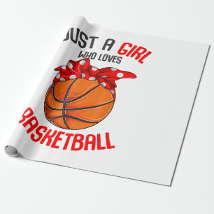 Papier Cadeau Juste une fille qui aime la fille de basket-ball