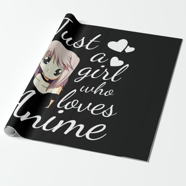 Papier Cadeau juste une fille qui aime le cosplay de manga migno (Déroulé)