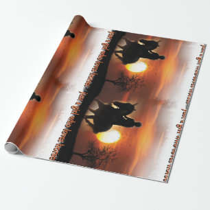 Papier Cadeau juste une fille qui aime les chevaux