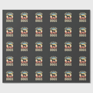 Papier Cadeau Juste une fille qui aime les chiens amateur de chi